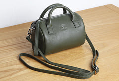 Genuine Leather Cute Small Handbag Boston Bag Crossbody Bag Shoulder Bag Women Leather Purse