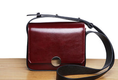 Genuine Leather Cute Square Crossbody Bag Shoulder Bag Women Girl Fashion Leather Purse