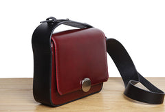 Genuine Leather Cute Square Crossbody Bag Shoulder Bag Women Girl Fashion Leather Purse