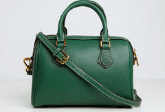 Genuine Leather Cute Women Boston Bag Handbag Shoulder Bag Crossbody Bag Leather Purse