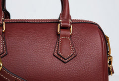 Genuine Leather Cute Women Boston Bag Handbag Shoulder Bag Crossbody Bag Leather Purse