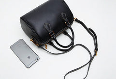 Genuine Leather Cute Women Boston Bag Handbag Shoulder Bag Crossbody Bag Leather Purse