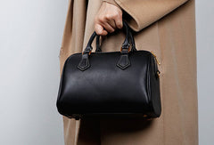 Genuine Leather Cute Women Boston Bag Handbag Shoulder Bag Crossbody Bag Leather Purse