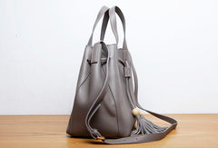 Genuine Leather Cute Women Bucket Bag Handbag Crossbody Bag Shoulder Bag Women Leather Purse