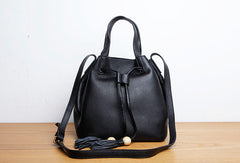 Genuine Leather Cute Women Bucket Bag Handbag Crossbody Bag Shoulder Bag Women Leather Purse