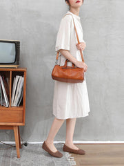 Brown Women's Leather Doctor Tool Handbag Doctor Red Shoulder Purse for Ladies