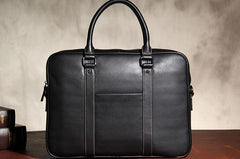 Leather Mens Black Briefcase Shoulder Bag Handbag Laptop Bag Business Bag for Men