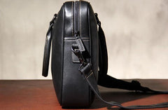 Leather Mens Black Briefcase Shoulder Bag Handbag Laptop Bag Business Bag for Men