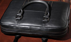 Leather Mens Black Briefcase Shoulder Bag Handbag Laptop Bag Business Bag for Men