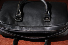 Leather Mens Black Briefcase Shoulder Bag Handbag Laptop Bag Business Bag for Men