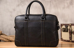 Leather Mens Black Briefcase Shoulder Bag Handbag Laptop Bag Business Bag for Men