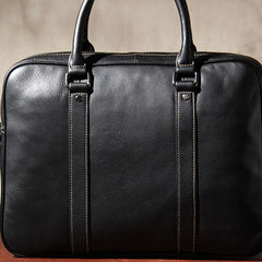 Leather Mens Black Briefcase Shoulder Bag Handbag Laptop Bag Business Bag for Men