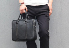 Leather Mens Black Briefcase Shoulder Bag Handbag Laptop Bag Business Bag for Men