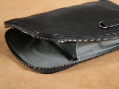 Leather Mens Clutch Cool Wallets Zipper Clutch Messenger Bag Wristlet Wallet for Men