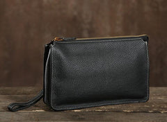 Leather Mens Clutch Cool Wallet Zipper Clutches Wristlet Wallet for Men