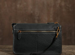 Leather Mens Clutch Cool Wallet Zipper Clutches Wristlet Wallet for Men