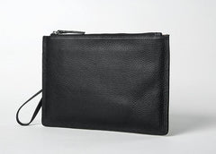 Cool Leather Mens Clutch Wallet Zipper Clutch Wristlet Wallet for Men