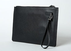 Cool Leather Mens Clutch Wallet Zipper Clutch Wristlet Wallet for Men