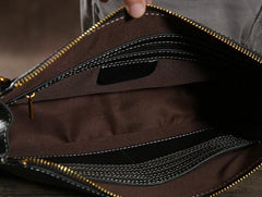 Leather Mens Clutch Cool Wallet Zipper Clutches Wristlet Wallet for Men