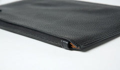 Cool Leather Mens Clutch Wallet Zipper Clutch Wristlet Wallet for Men