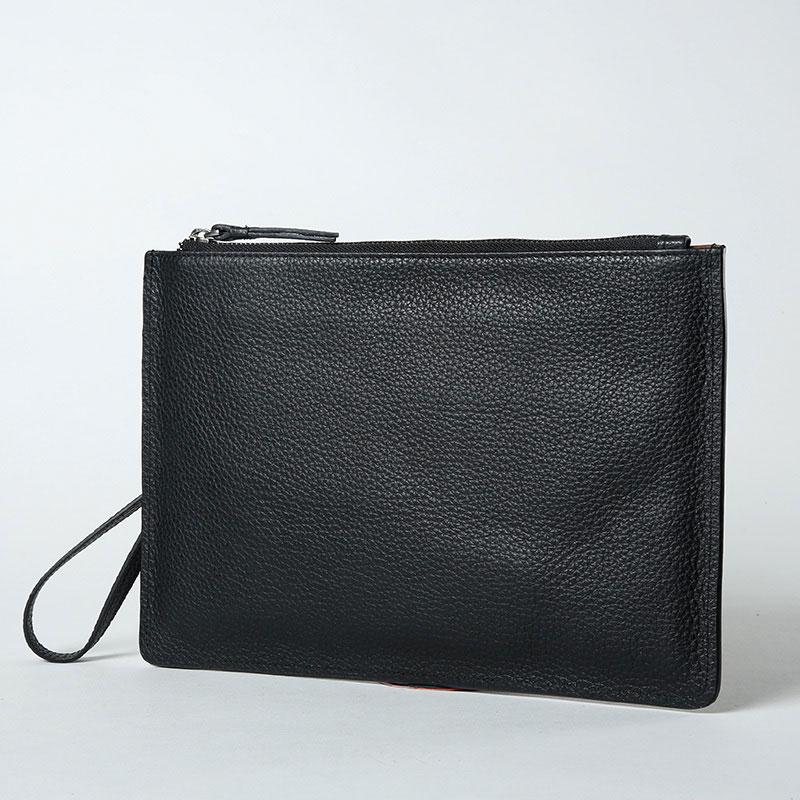 Cool Leather Mens Clutch Wallet Zipper Clutch Wristlet Wallet for Men