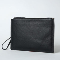 Cool Leather Mens Clutch Wallet Zipper Clutch Wristlet Wallet for Men