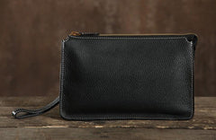 Leather Mens Clutch Cool Wallet Zipper Clutches Wristlet Wallet for Men
