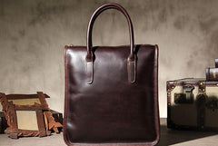 Leather Mens Coffee Handbag Briefcase Shoulder Bag Work Bag Business Bag for men