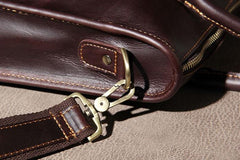 Leather Mens Coffee Handbag Briefcase Shoulder Bag Work Bag Business Bag for men