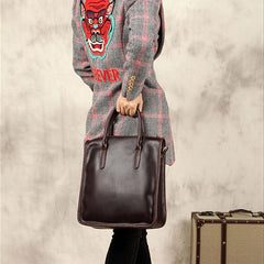 Leather Mens Coffee Handbag Briefcase Shoulder Bag Work Bag Business Bag for men