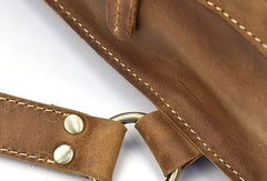 Genuine Leather Mens Cool Backpack Briefcase Bag Travel Bag Hiking Bag For Mens