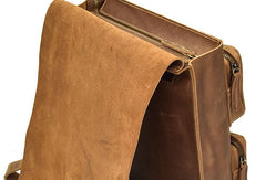 Genuine Leather Mens Cool Backpack Briefcase Bag Travel Bag Hiking Bag For Mens