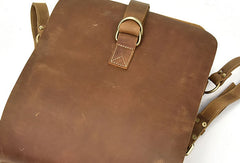 Genuine Leather Mens Cool Backpack Briefcase Bag Travel Bag Hiking Bag For Mens