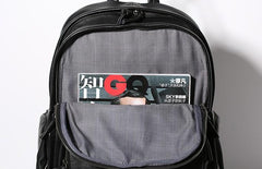 Leather Mens Cool Backpack Travel Backpack Hiking Backpack for Men