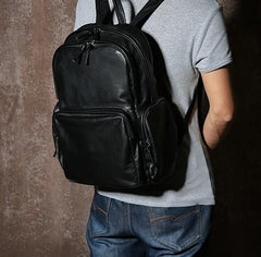 Leather Mens Cool Backpack Travel Backpack Hiking Backpack for Men