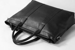 Leather Mens Cool Black Briefcase Work Bag Business Bag Laptop Bag for men