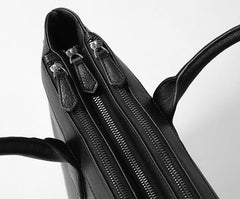 Leather Mens Cool Black Briefcase Work Bag Business Bag Laptop Bag for men