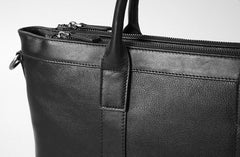 Leather Mens Cool Black Briefcase Work Bag Business Bag Laptop Bag for men