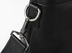 Leather Mens Cool Black Briefcase Work Bag Business Bag Laptop Bag for men