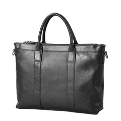 Leather Mens Cool Black Briefcase Work Bag Business Bag Laptop Bag for men