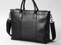 Leather Mens Cool Black Briefcase Work Bag Business Bag Laptop Bag for men