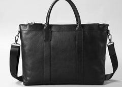 Leather Mens Cool Black Briefcase Work Bag Business Bag Laptop Bag for men