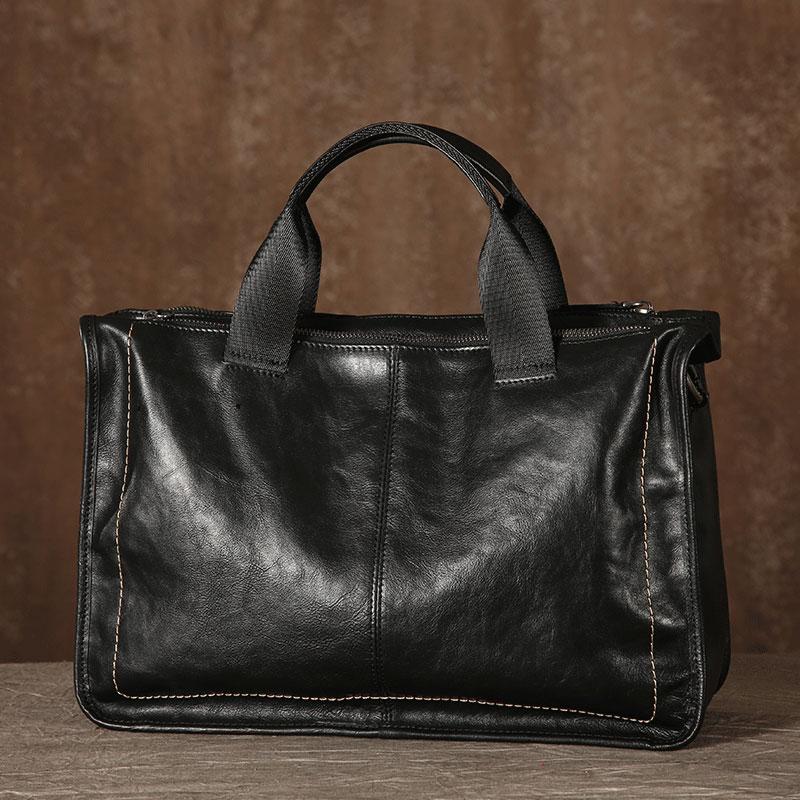 Leather Mens Handbag Briefcase Shoulder Bag Work Bag Laptop Bags for Men