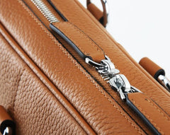 Cool Leather Mens  Briefcase Work Bags Vintage Business Bag Laptop Bags for men