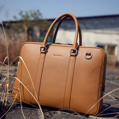 Cool Leather Mens  Briefcase Work Bags Vintage Business Bag Laptop Bags for men