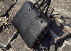 Cool Leather Mens  Briefcase Work Bags Vintage Business Bag Laptop Bags for men