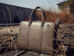 Cool Leather Mens  Briefcase Work Bags Vintage Business Bag Laptop Bags for men