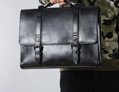 Leather Mens Cool Messengers Bag Large Briefcase Work Bag Business Bag Laptop Bag for men