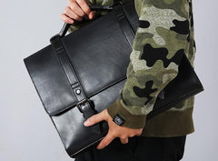 Leather Mens Cool Messengers Bag Large Briefcase Work Bag Business Bag Laptop Bag for men