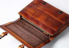 Leather Mens Cool Messengers Bag Large Briefcase Work Bag Business Bag Laptop Bag for men